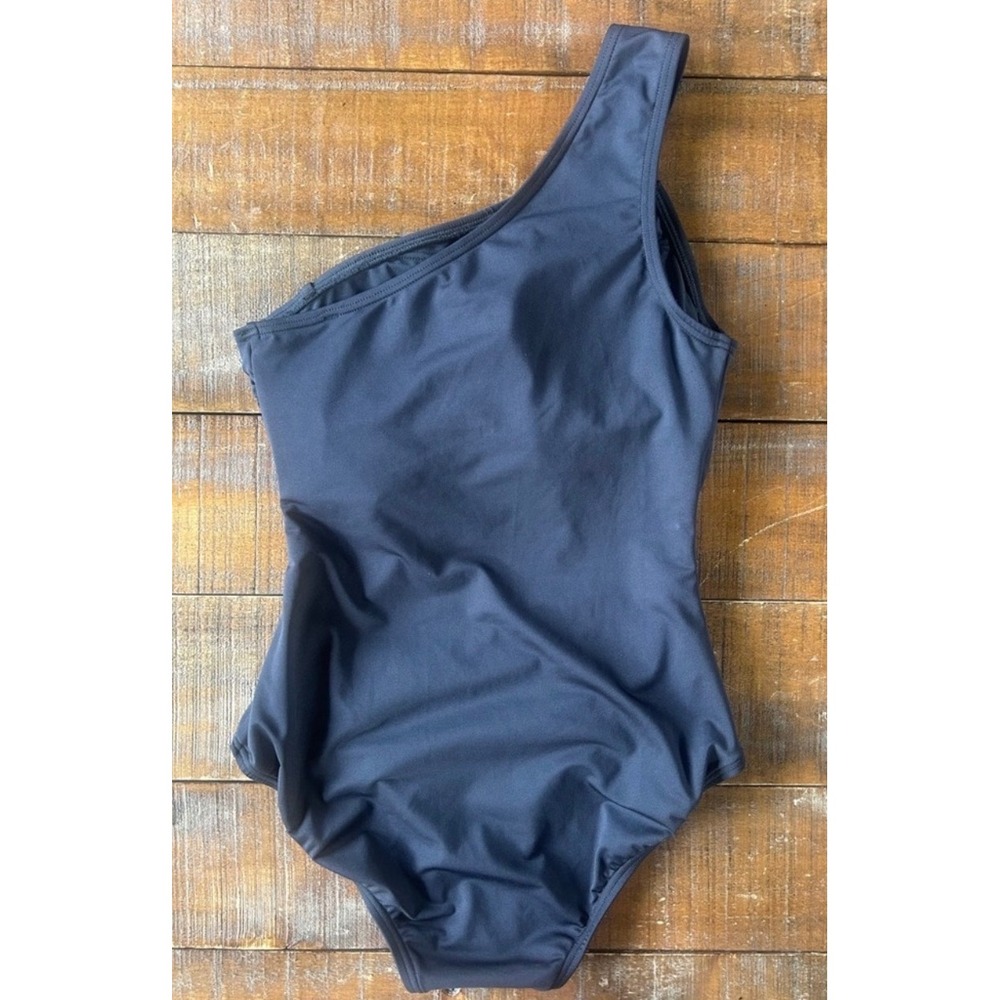 Michael Kors Black Ring One Shoulder 1pc Swimsuit 8 M NWT - Picture 6 of 8